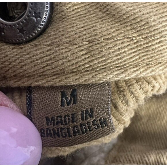 Jachs NY Men's Jacket Color Tan Size M Chore Utility Barn Coat Hood Snap Front - Picture 11 of 13